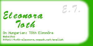 eleonora toth business card
